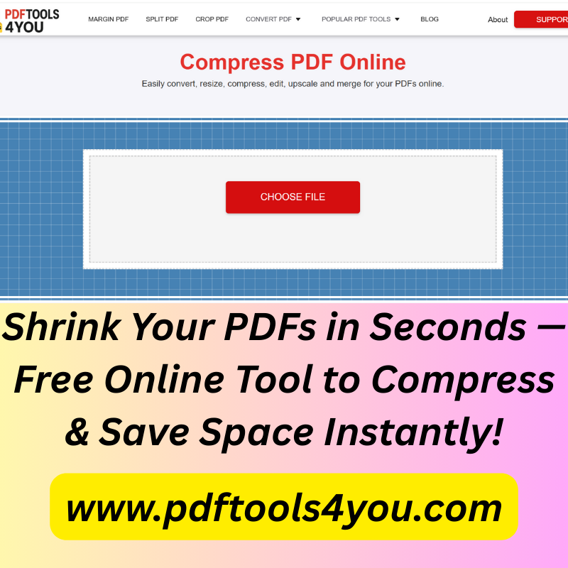 Shrink Your PDFs in Seconds — Free Online Tool to Compress &amp; Save Space Instantly!